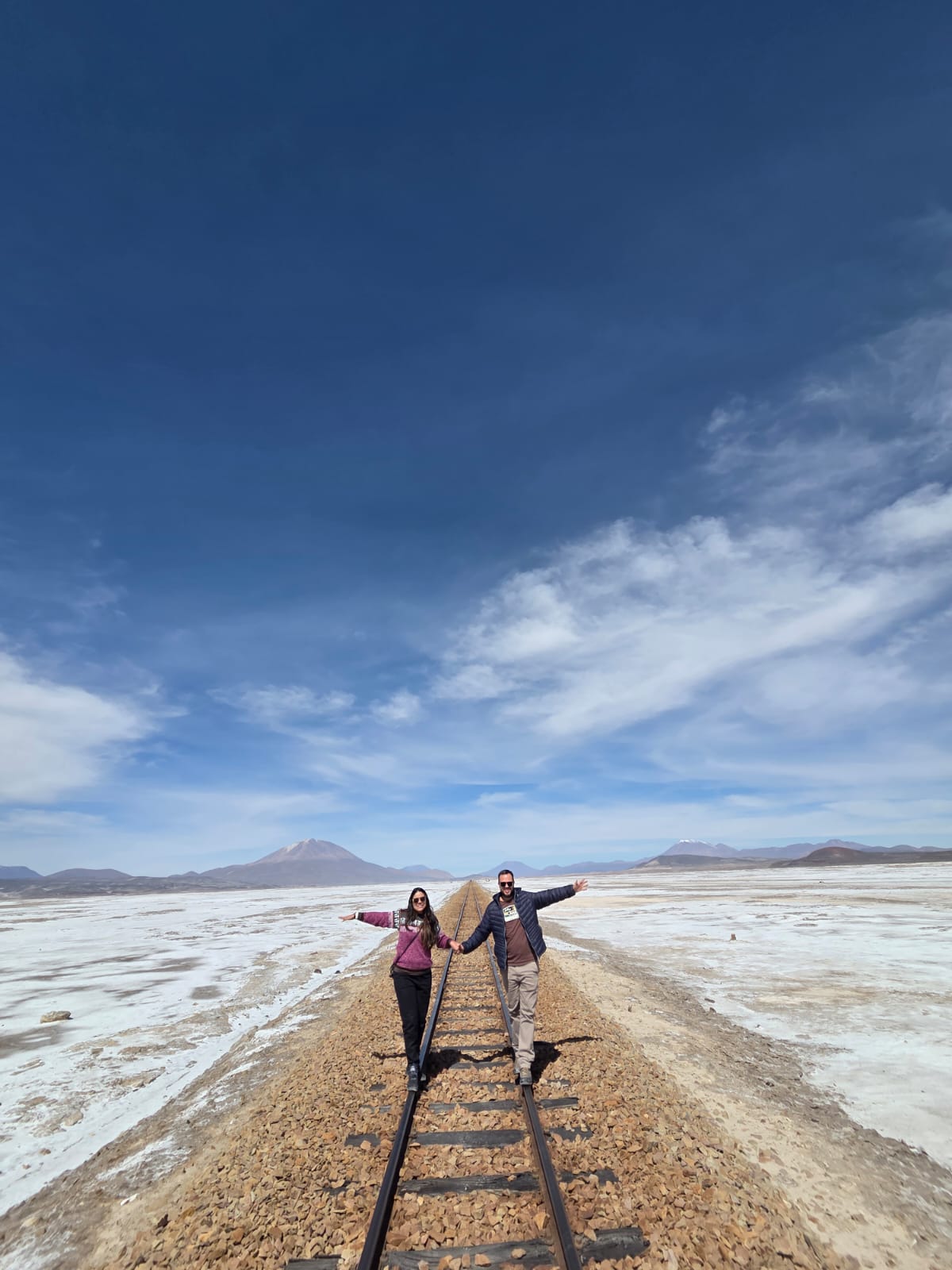 Douglas e Danielle no Salar de Uyuni